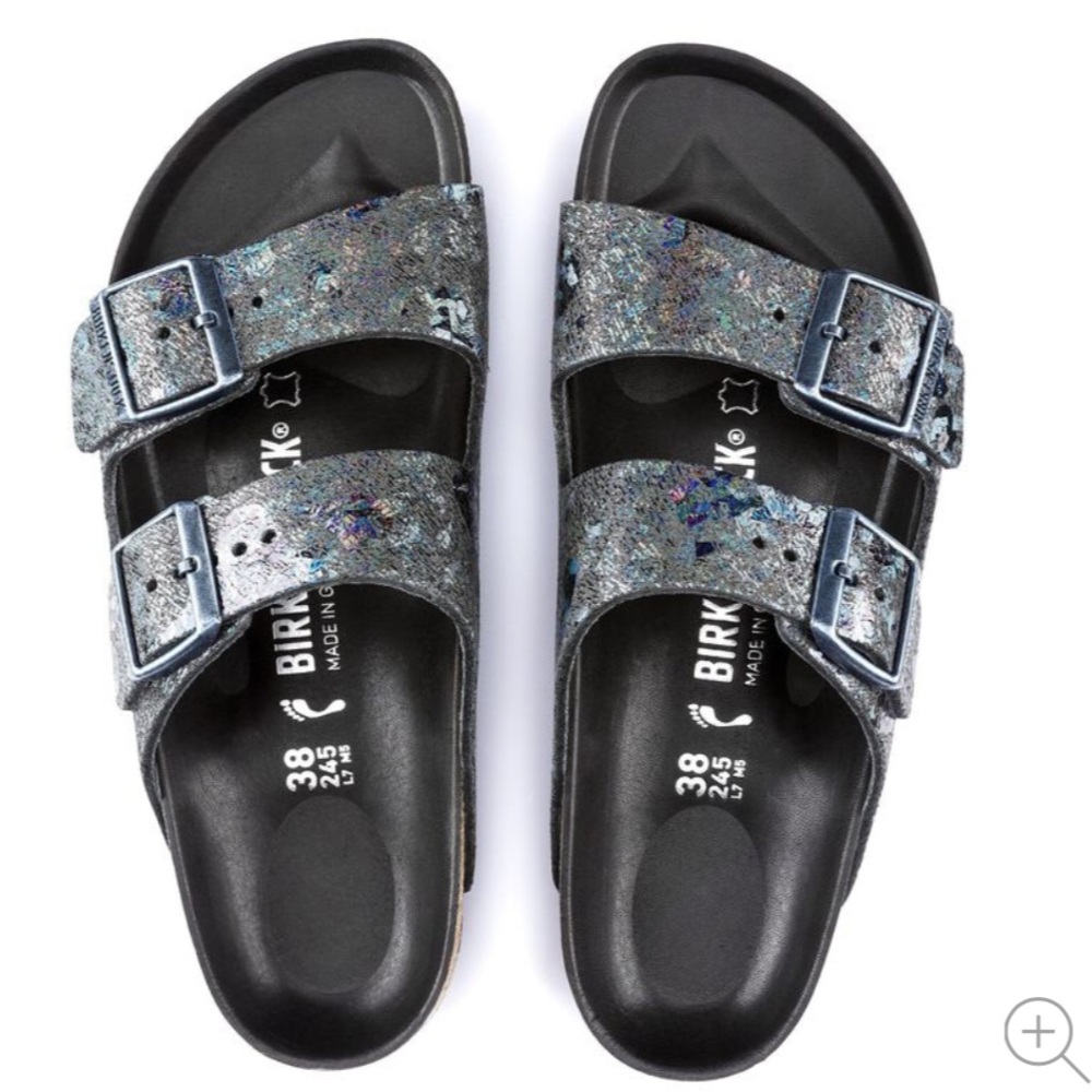 BIRKENSTOCK RARE Arizona Spotted Black Metallic Sandals
